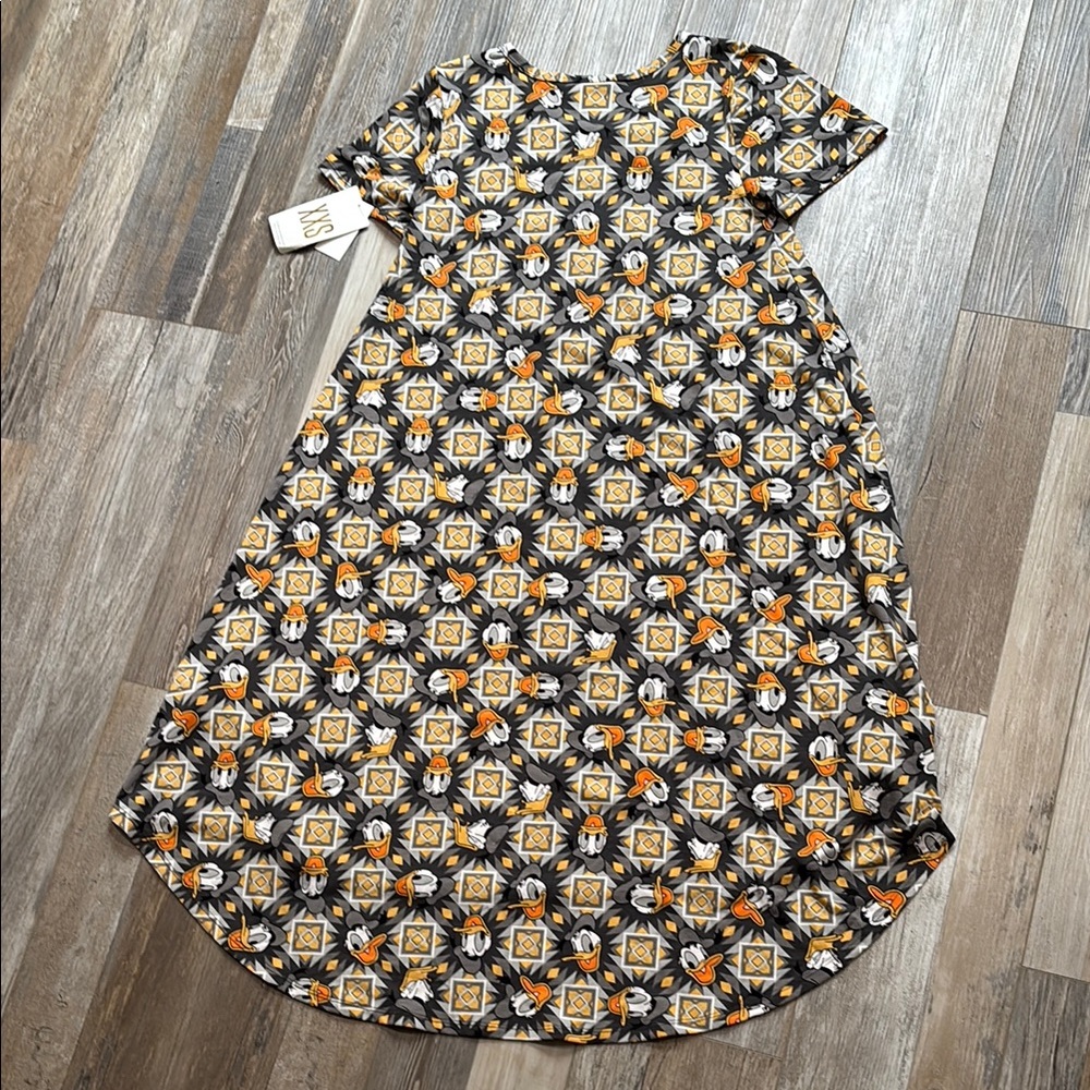 LuLaRoe Donald Duck Printed Dress Size XXS NWT!!! - Picture 6 of 6
